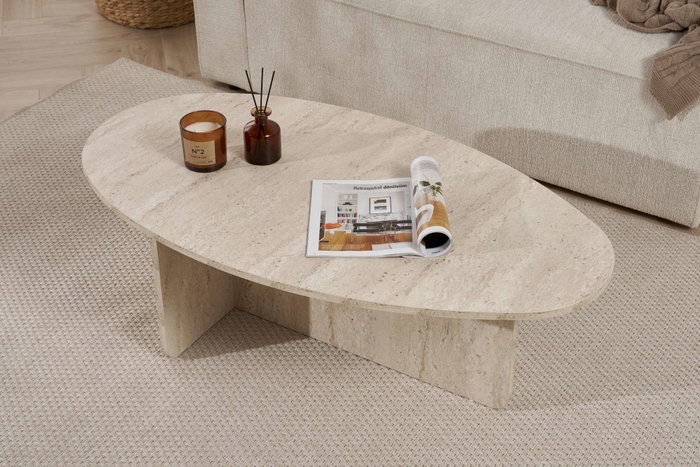 Hanah Home Orba - Travertino Mesa de Café